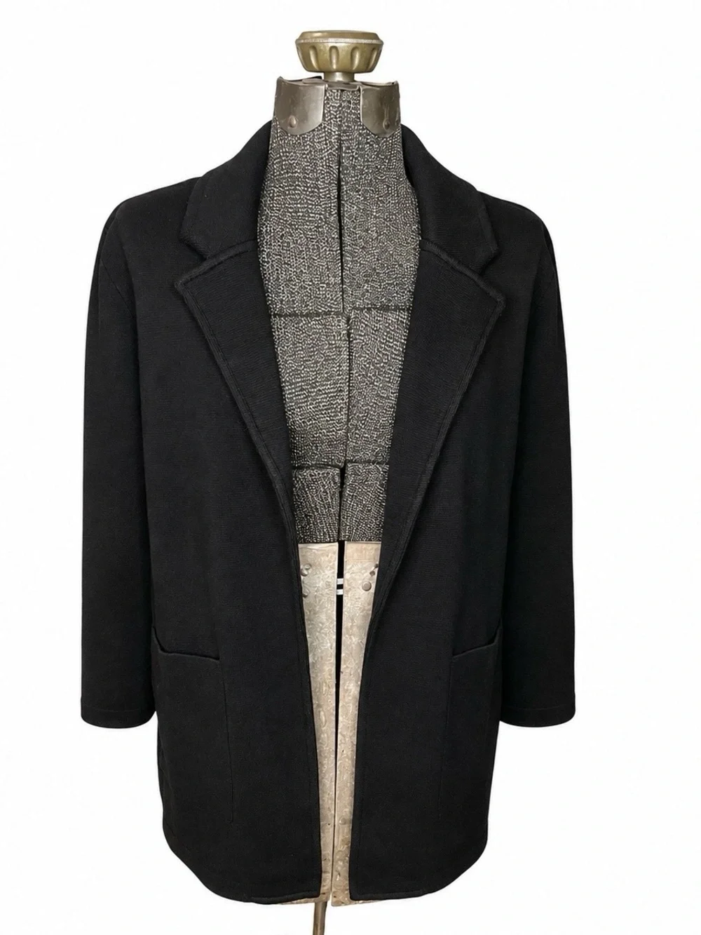 J.Crew Sophie Sweater Blazer Black Merino Wool Blend Size Small